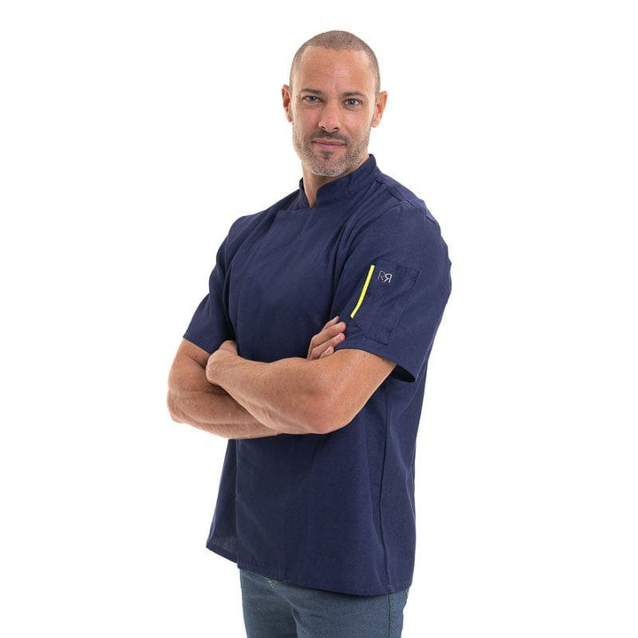 Nero Short Sleeve Denim Chef Coat - ROBUR -  by Robur | MANELLI``