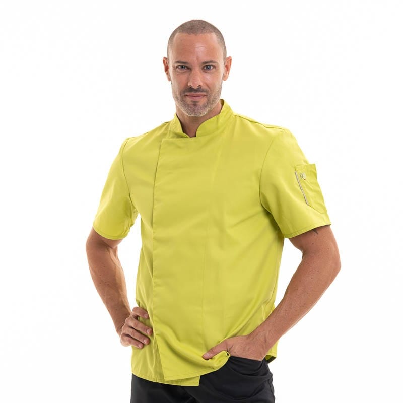 Pistachio Short Sleeve Chef Coat Nero - ROBUR -  by Robur | MANELLI``