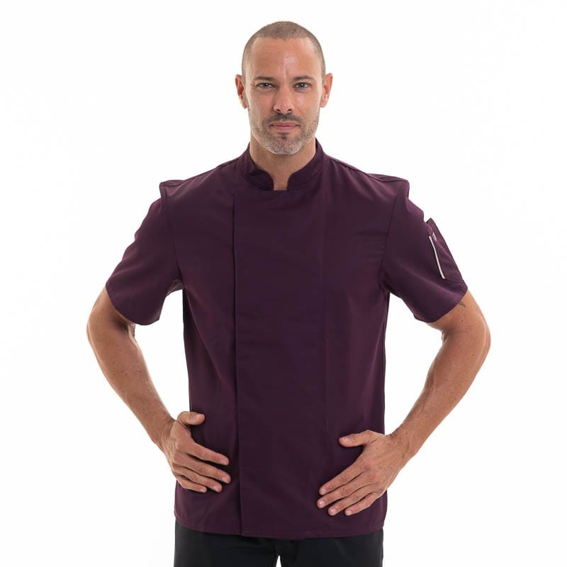 Plum Short Sleeves Chef Coat Nero - ROBUR -  by Robur | MANELLI``