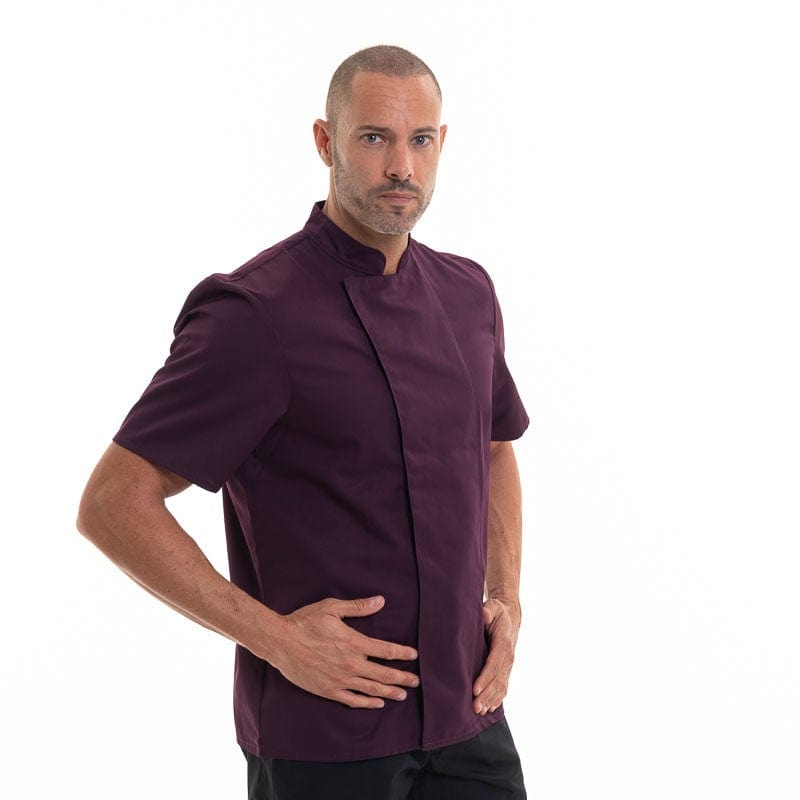 Plum Short Sleeves Chef Coat Nero - ROBUR -  by Robur | MANELLI``