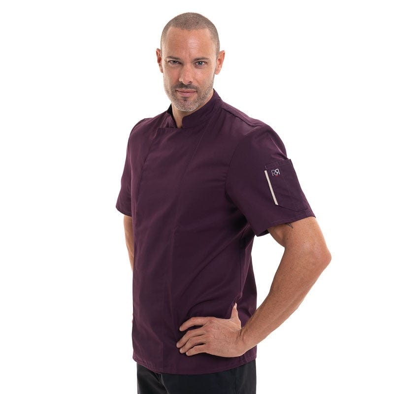 Plum Short Sleeves Chef Coat Nero - ROBUR -  by Robur | MANELLI``