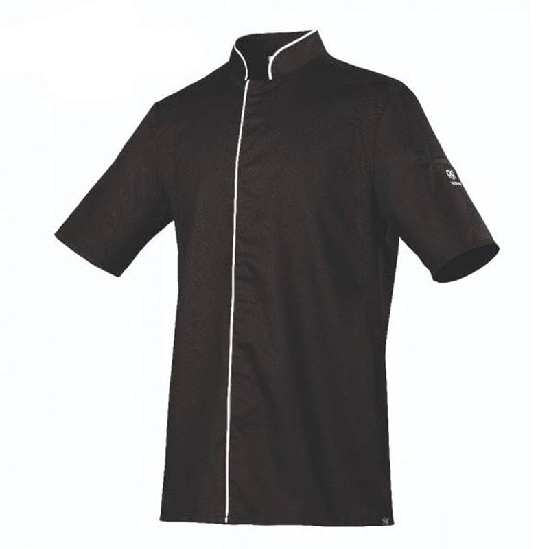 Short Sleeve Black Chef Coat Eric - ROBUR -  by Robur | MANELLI``