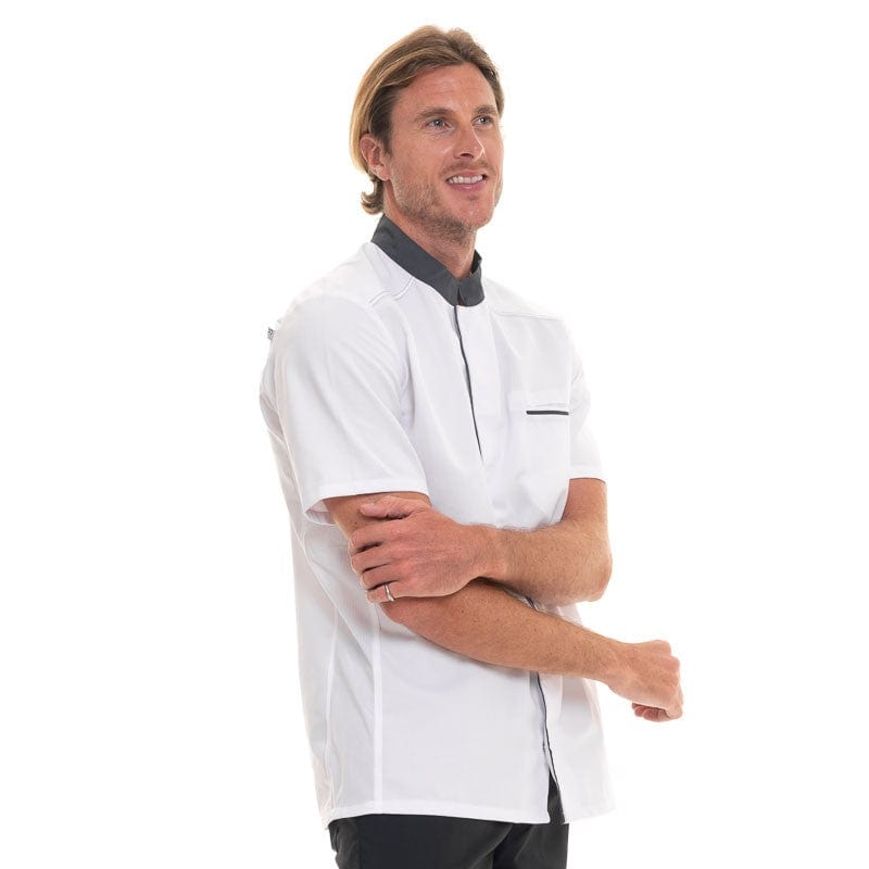 Short Sleeve Kitchen Coat Gray Abax - ROBUR -  by Robur | MANELLI``