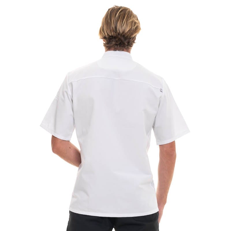 Short Sleeve White Kitchen Coat - ENERGY- ROBUR -  by Robur | MANELLI``