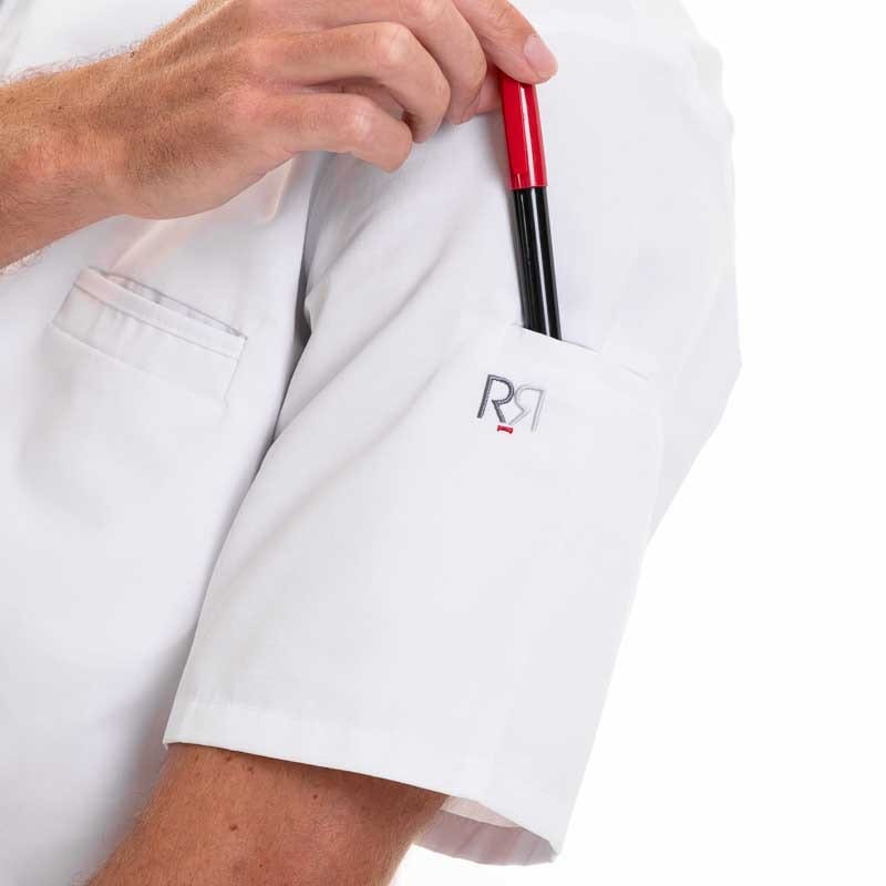 Short Sleeve White Kitchen Coat - ENERGY- ROBUR -  by Robur | MANELLI``