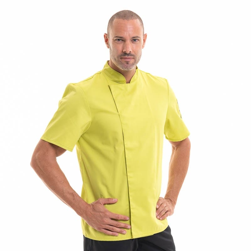 Pistachio Short Sleeve Chef Coat Nero - ROBUR -  by Robur | MANELLI``