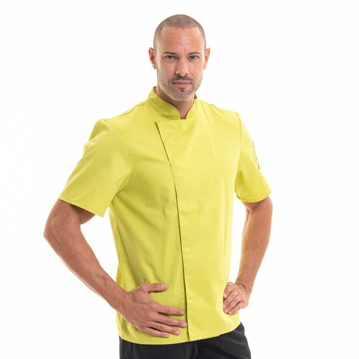 Pistachio Short Sleeve Chef Coat Nero - ROBUR -  by Robur | MANELLI``