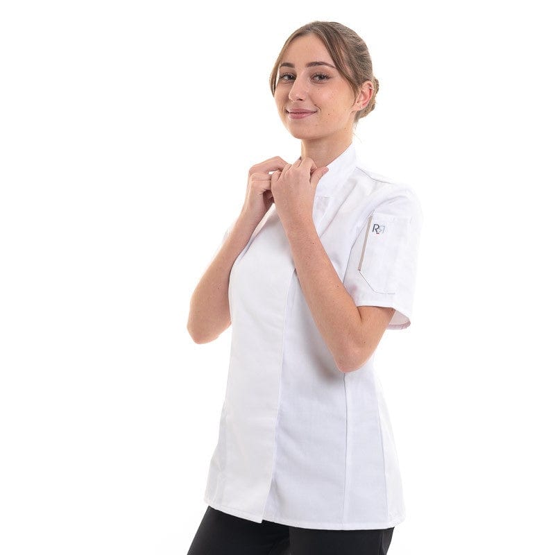 Unera White Chef Coat with Short Sleeve - ROBUR -  by Robur | MANELLI``