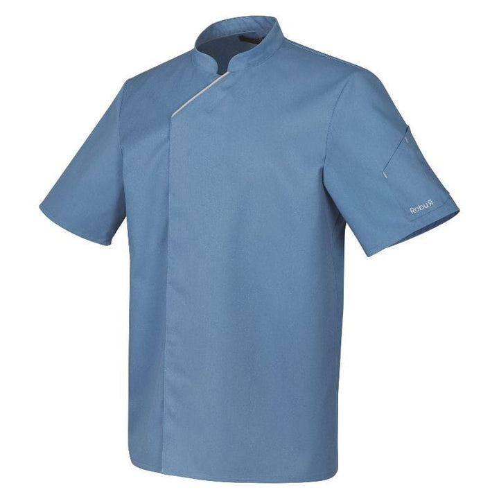 Unisex Blue Short Sleeve Chef's Coat Harti - ROBUR -  by Robur | MANELLI``