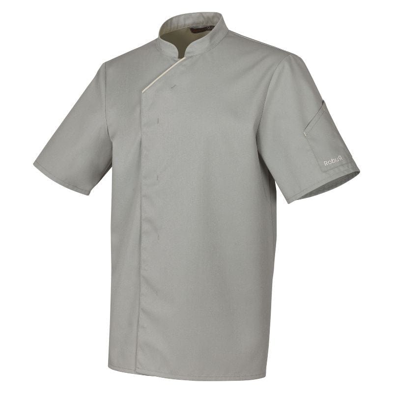 Unisex Gray Short Sleeve Chef's Coat Harti - ROBUR -  by Robur | MANELLI``