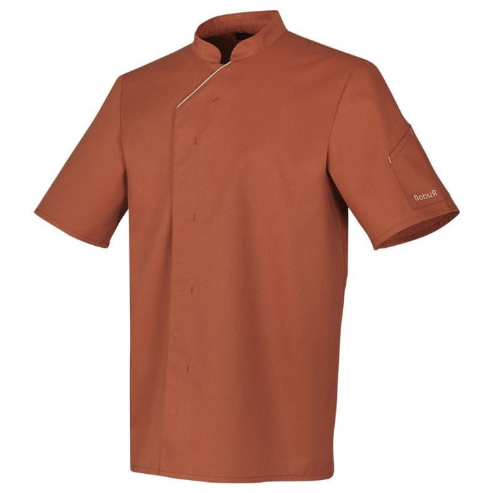 Unisex Terracotta Short Sleeve Chef's Coat Harti - ROBUR -  by Robur | MANELLI``