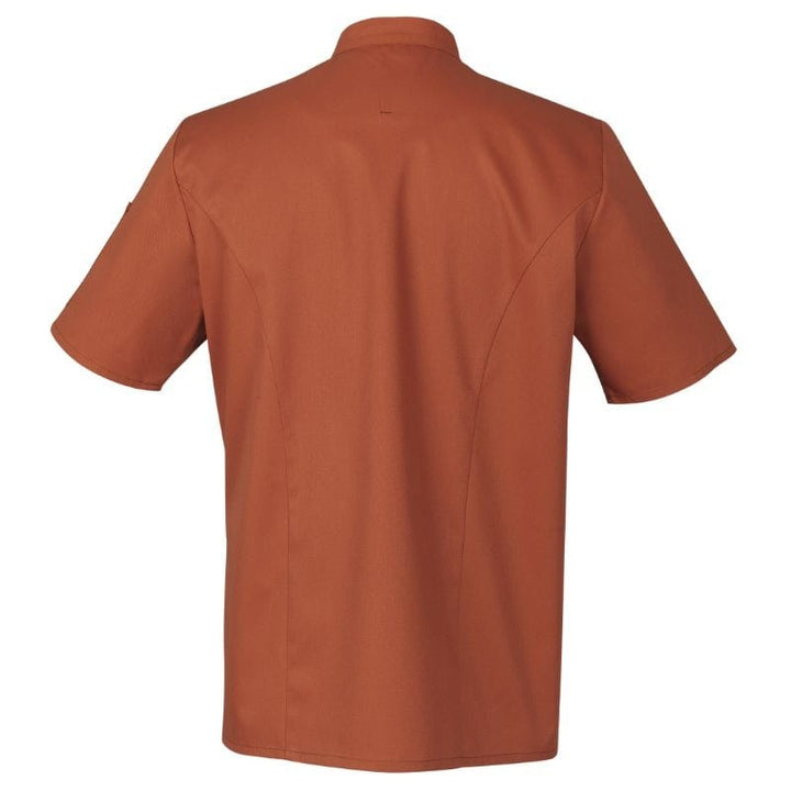 Unisex Terracotta Short Sleeve Chef's Coat Harti - ROBUR -  by Robur | MANELLI``