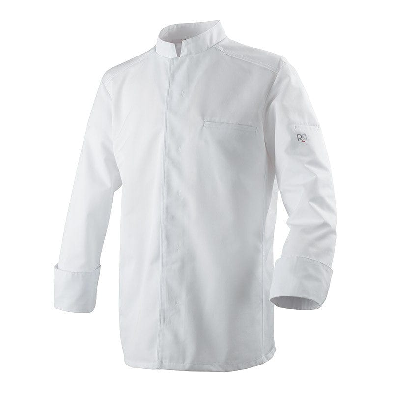 White Breathable Long Sleeve Chef Coat Abax - ROBUR -  by Robur | MANELLI``