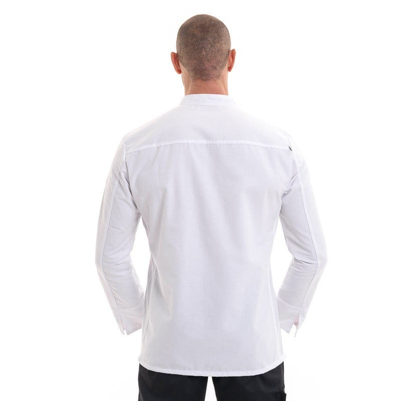 White Breathable Long Sleeve Chef Coat Abax - ROBUR -  by Robur | MANELLI``