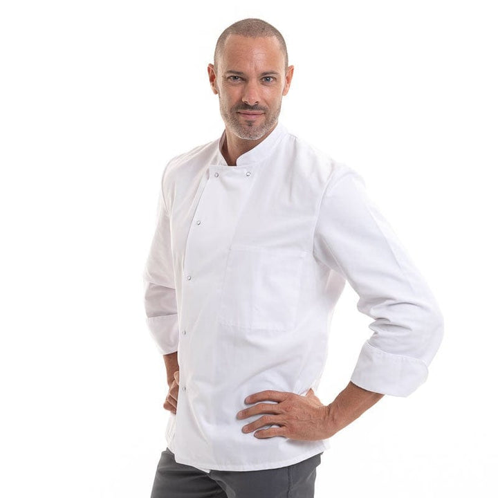 White Chef Coat Long Sleeve Inox - ROBUR -  by Robur | MANELLI``