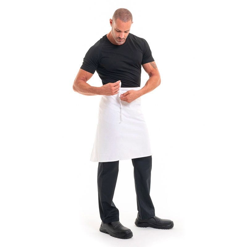 White Half Chef Apron Coton 23.62 inch - ROBUR -  by Robur | MANELLI``