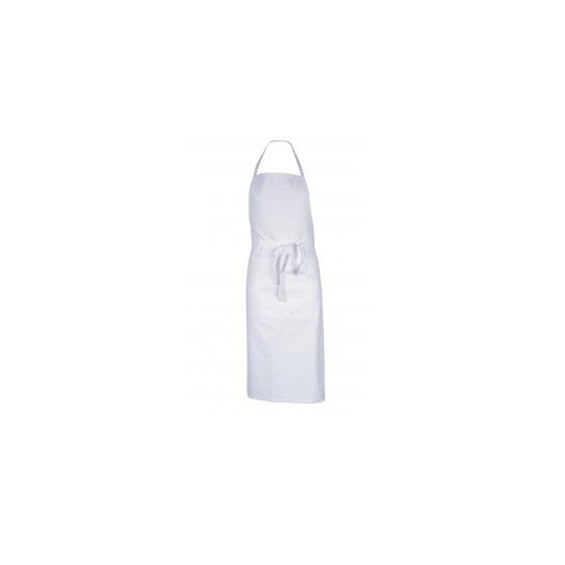 White Pise Apron with Bib Coton - ROBUR -  by Robur | MANELLI``