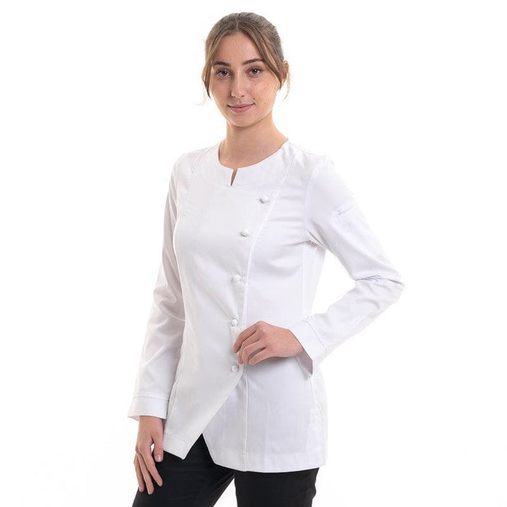 White Women's Kitchen Coat Valloire Cotton - ROBUR -  by Robur | MANELLI``