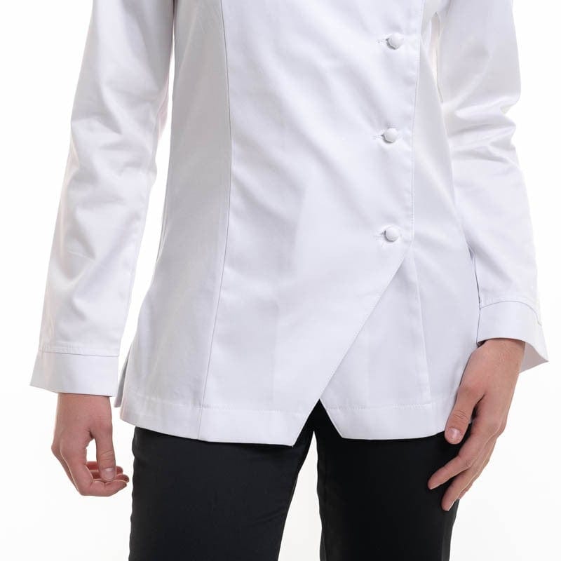 White Women's Kitchen Coat Valloire Cotton - ROBUR -  by Robur | MANELLI``