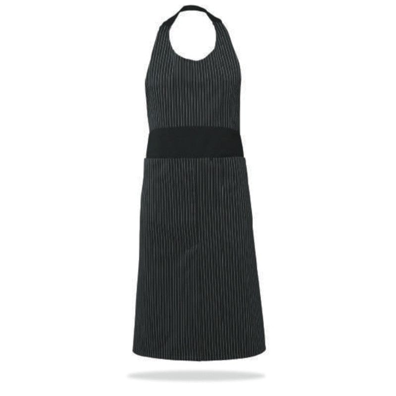 Women's Kitchen Apron Black White Stripes - ROBUR -  by Robur | MANELLI``