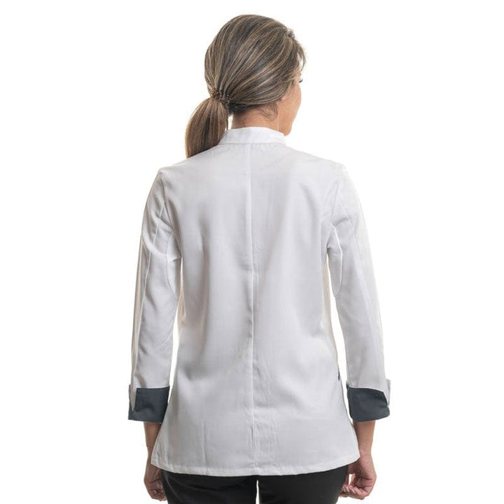 Women's Long Sleeve White Kitchen Coat Escale - ROBUR -  by Robur | MANELLI``