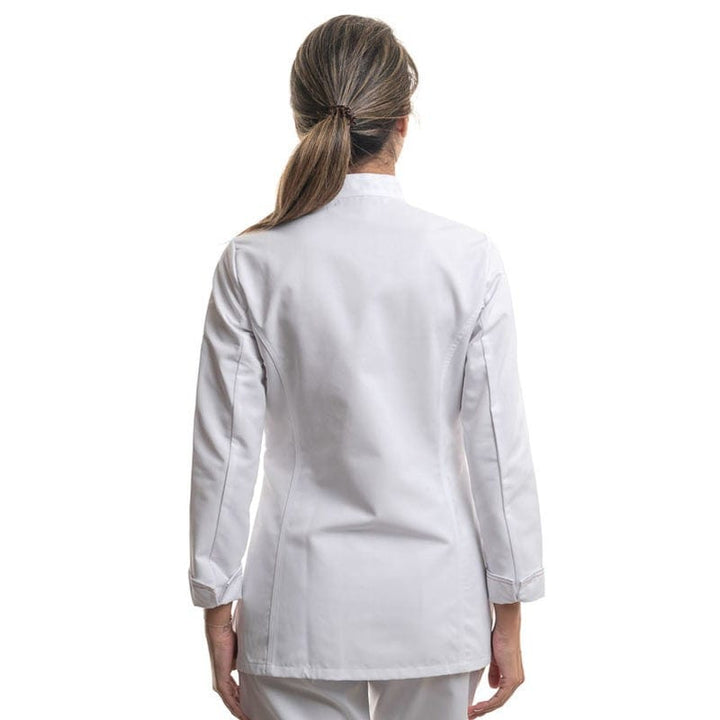 Women's White Long Sleeve Kitchen Coat Alpilles - ROBUR -  by Robur | MANELLI``