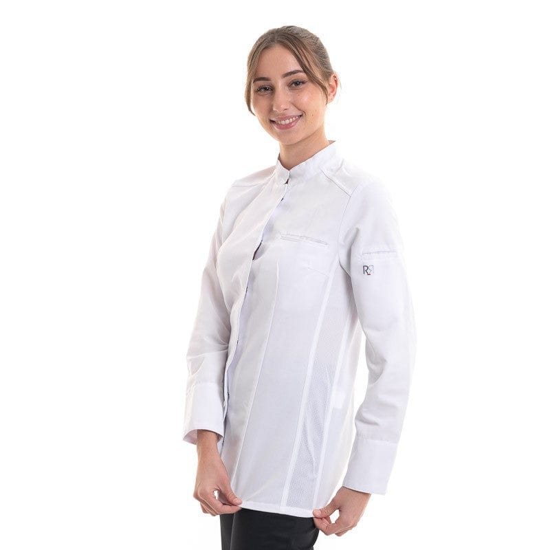 Women's White Long Sleeve Kitchen Coat - ELBAX - ROBUR -  by Robur | MANELLI``