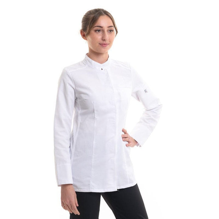 Women's White Long Sleeve Kitchen Coat - ELBAX - ROBUR -  by Robur | MANELLI``