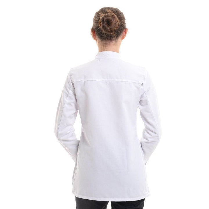 Women's White Long Sleeve Kitchen Coat - ELBAX - ROBUR -  by Robur | MANELLI``