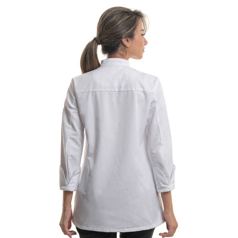 Women's White Long Sleeve Kitchen Coat Expression - ROBUR -  by Robur | MANELLI``