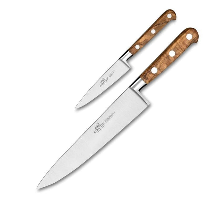 Set Of 2 Office Knives 3.94 inch + Kitchen 7.87 inch Provençao - SABATIER -  by Sabatier | MANELLI``