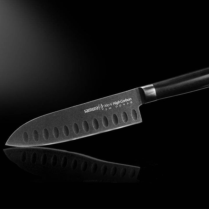 Santoku Knife 5.12 inch MO-V STONEWASH - SAMURA -  by Samura | MANELLI``